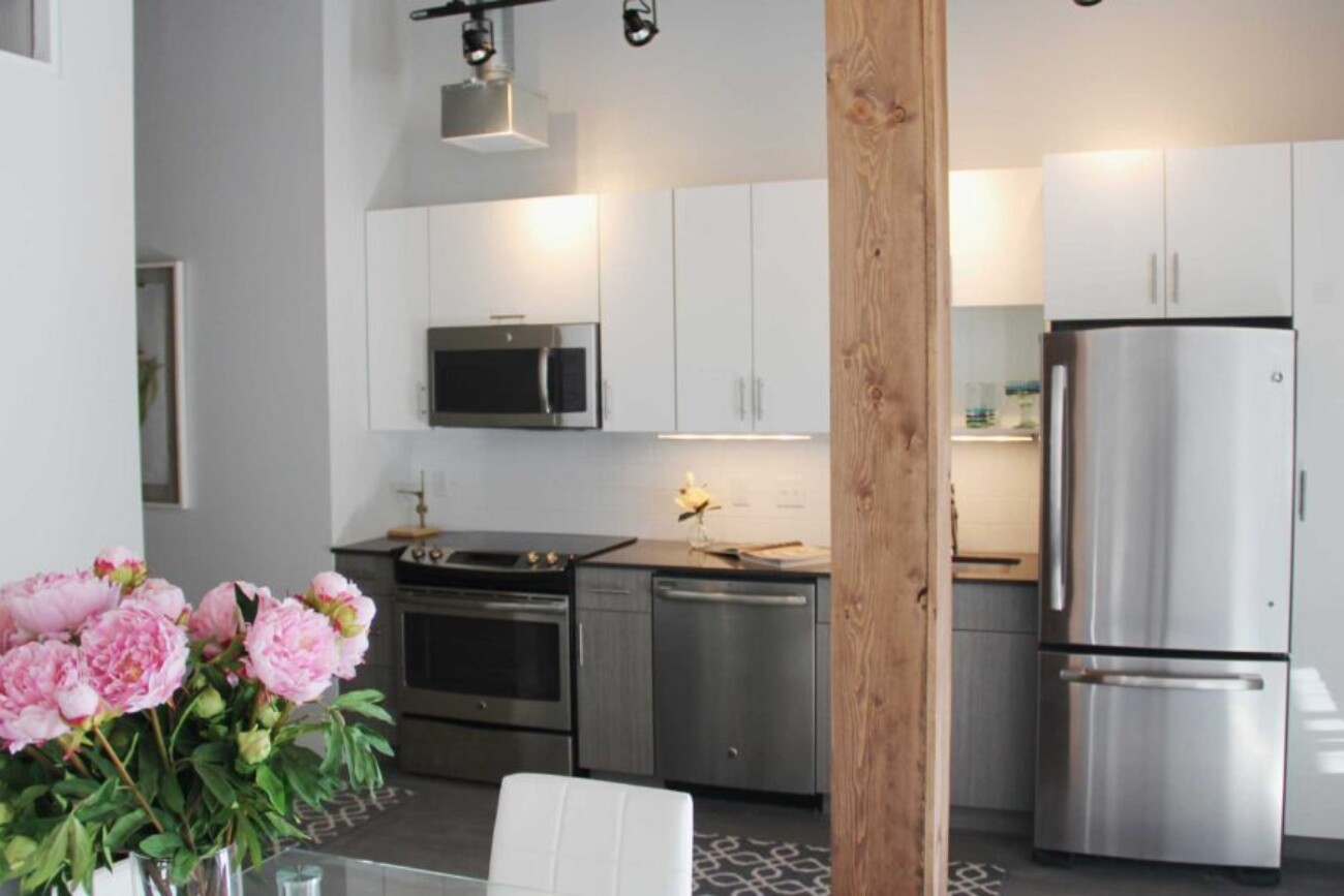 Hathaway Lofts Model Living Kitchen